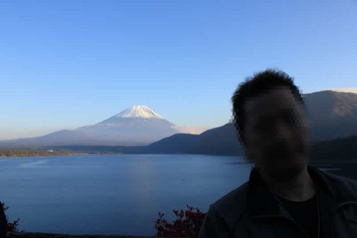 本栖湖で見た富士山の絶景です。