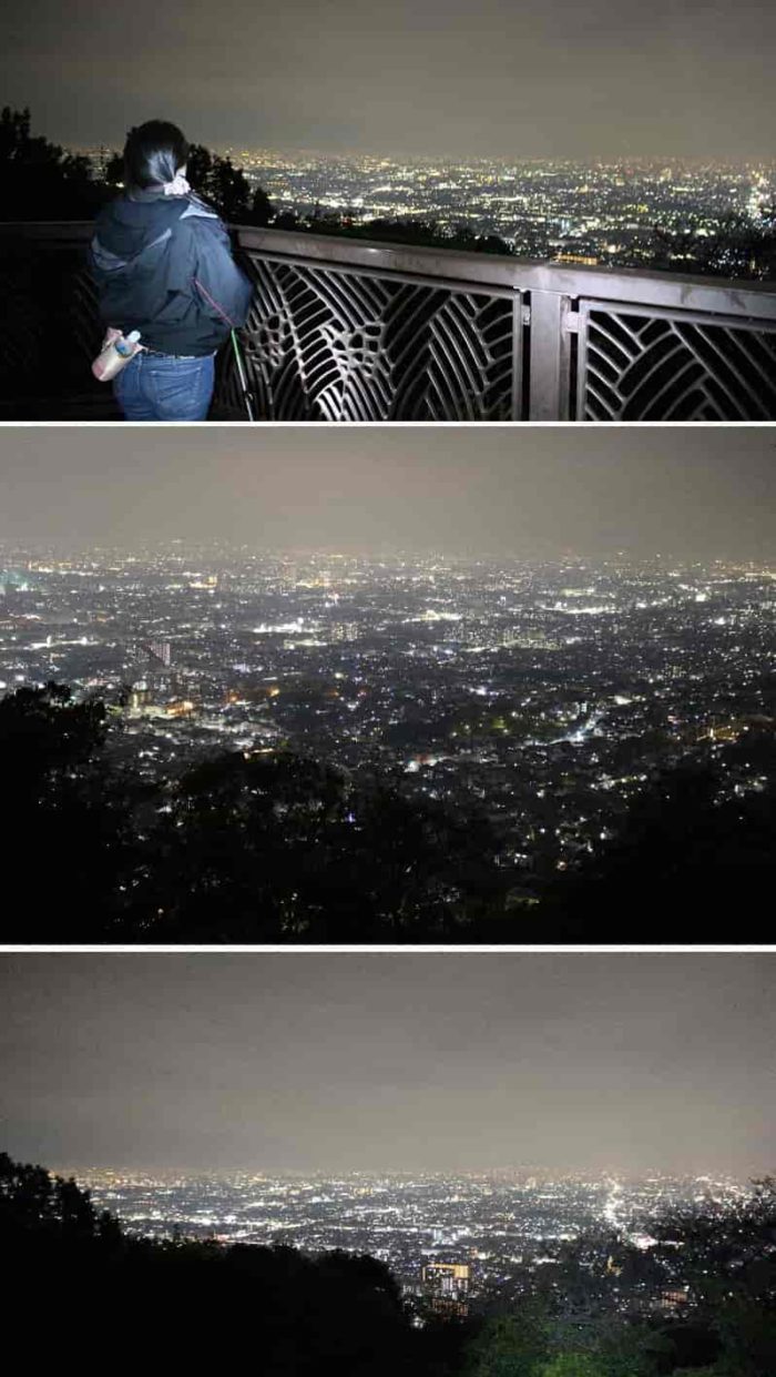 額田山展望台から眺めた夜景です。