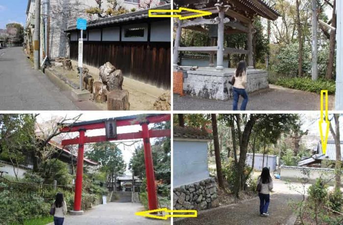 慈眼院の鐘楼裏手より大井関公園へ向かいます。